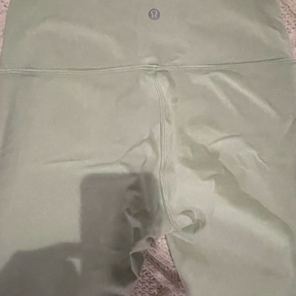 Lululemon Wunder Under Crop Leggings. 25”. Worn 3x. Mint green. Smoke/pet free - Picture 4 of 6